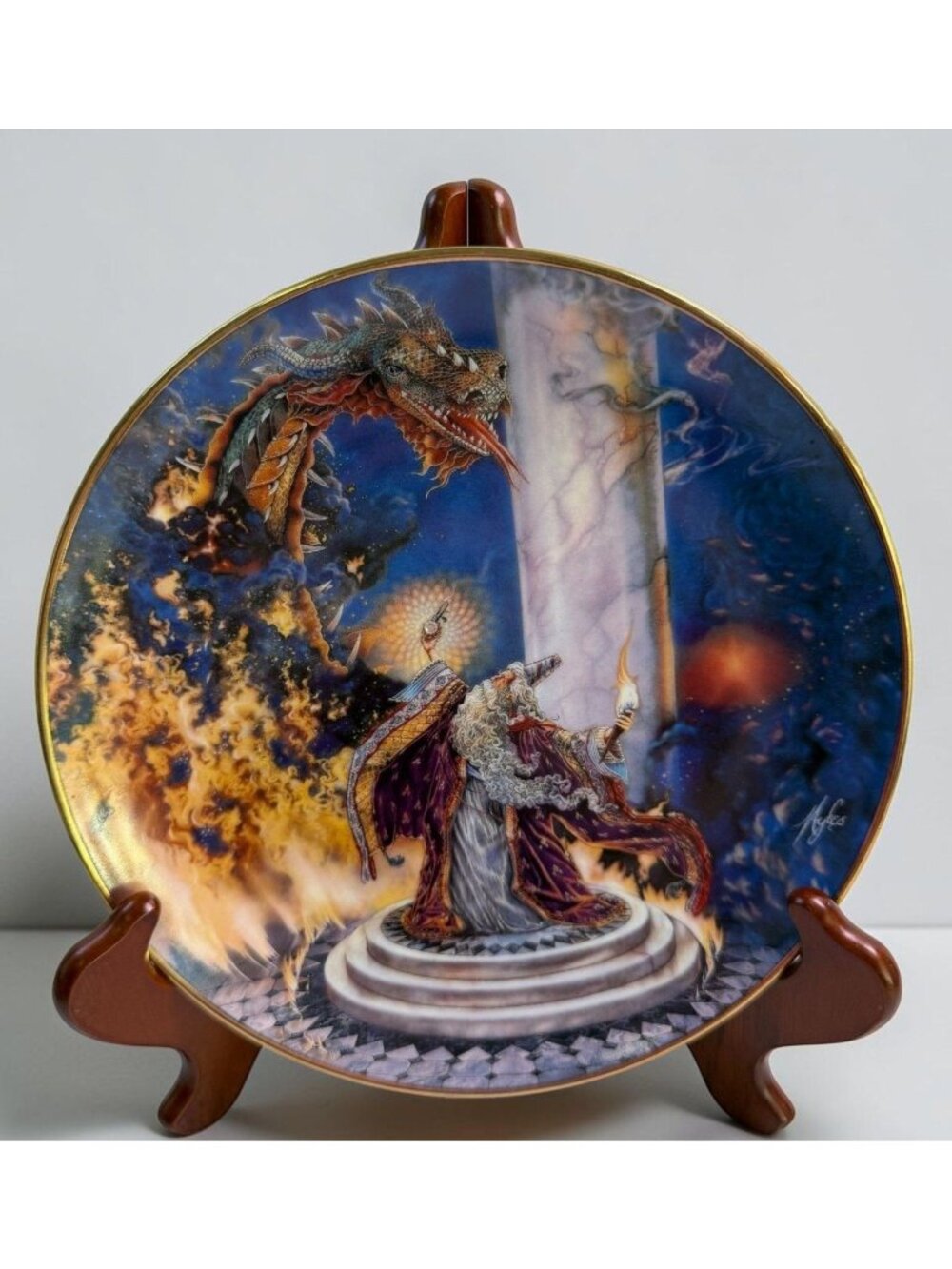 Royal Doulton The Dragon Master Decorative Plate Myles Pinkney Franklin Mint